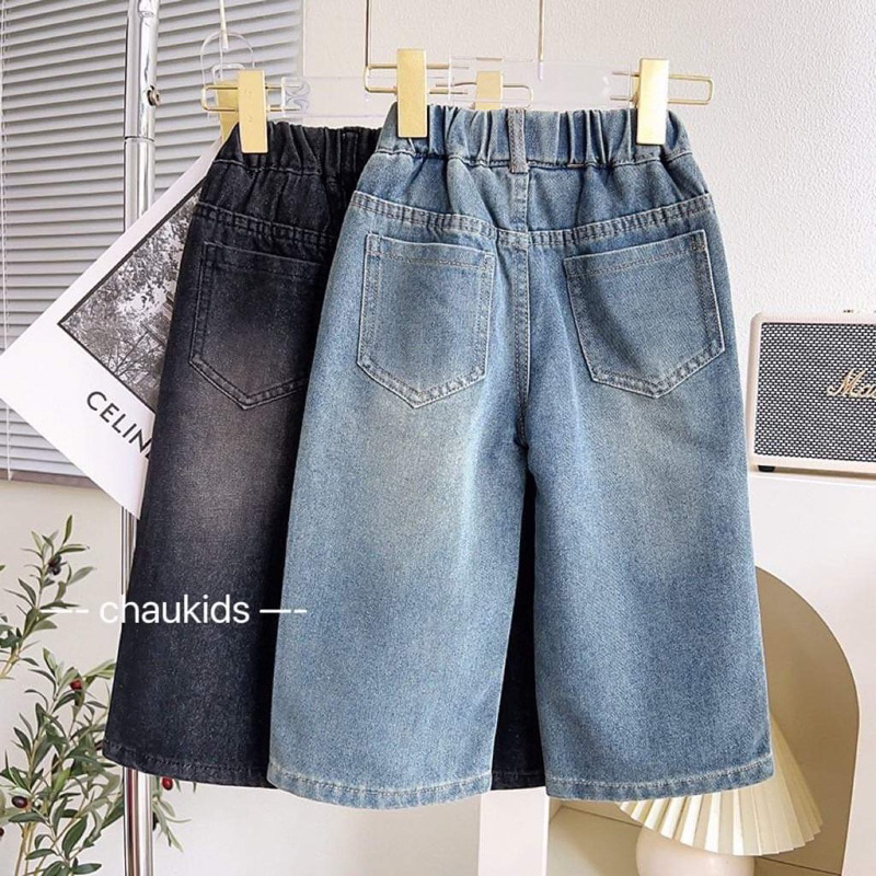 Quần dài ống xuông kèm dây cho bé gái