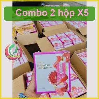 (CHÍNH HÃNG - 10gói/hộp) Combo 02 Hộp Nước uống Collagen X5 SUPER AQUA DR SHIDO