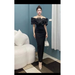 đầm dạ hội trễ vai sang chảnh