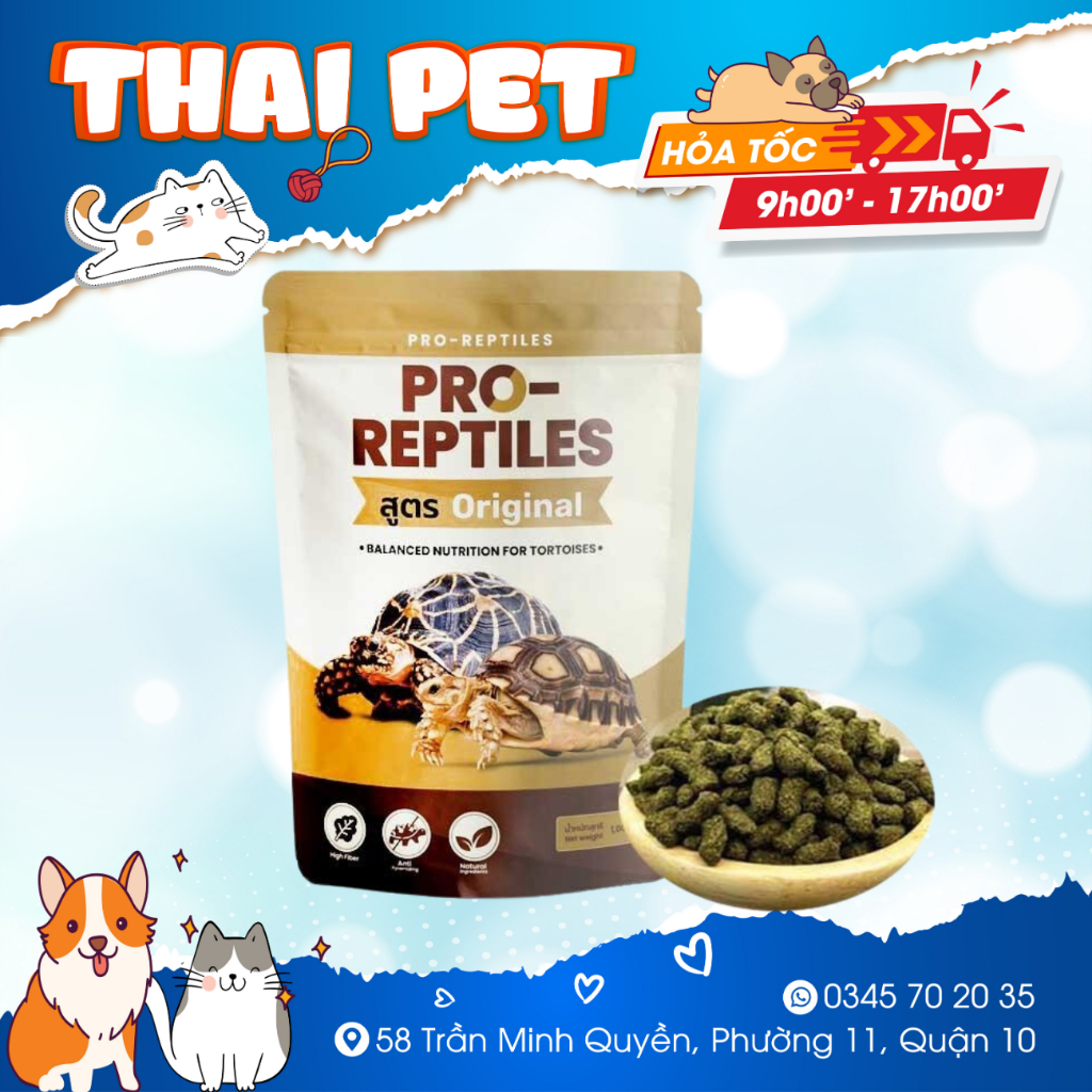 Thức Ăn Rùa Cạn Pro-Reptile 1kg (NÂU) - Đúng nghĩa NGON BỔ RẺ cho Rùa châu phi, da báo, chân đỏ, ấn độ