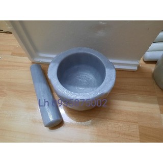 Cối đá đen nâu size 14cm ( kèm chày )