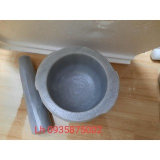 Cối đá đen nâu size 14cm ( kèm chày )