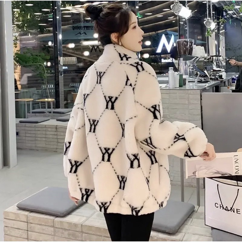 Áo khoác lông thỏ siêu mướt hàng 2 lớp trần trám/ Áo khoác lông playboy/Áo khoác lông da báo/Áo khoác lông NY