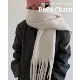 Khăn len quàng cổ nam nữ khăn trắng choàng cổ nam Pastel trơn, khăn đôi nam nữ quà tặng giáng sinh mềm mịn nhẹ ấm