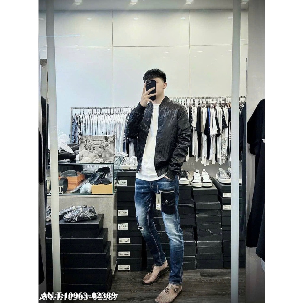 Áo khoác Bomber gió nam 2 lớp hàng Quảng Châu cao cấp , mẫu họa tiết hot nhất 2023