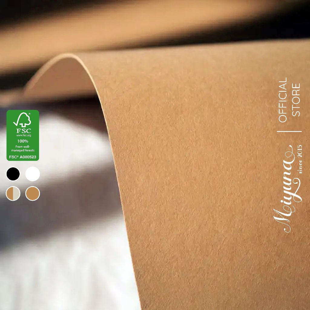 20 Tờ Giấy Kraft MIYUNA - A4 A5 - 250gsm 280gsm dùng gấp Origami hoa quạt tập vẽ màu nước acrylic in ấn menu brochure