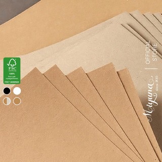 100 Tờ Giấy Kraft Nhật MIYUNA - A4 - ĐL 280gsm loại 1 mặt nâu vàng Dày Dẹp - làm mỹ thuật, thủ công handmade gấp Origami