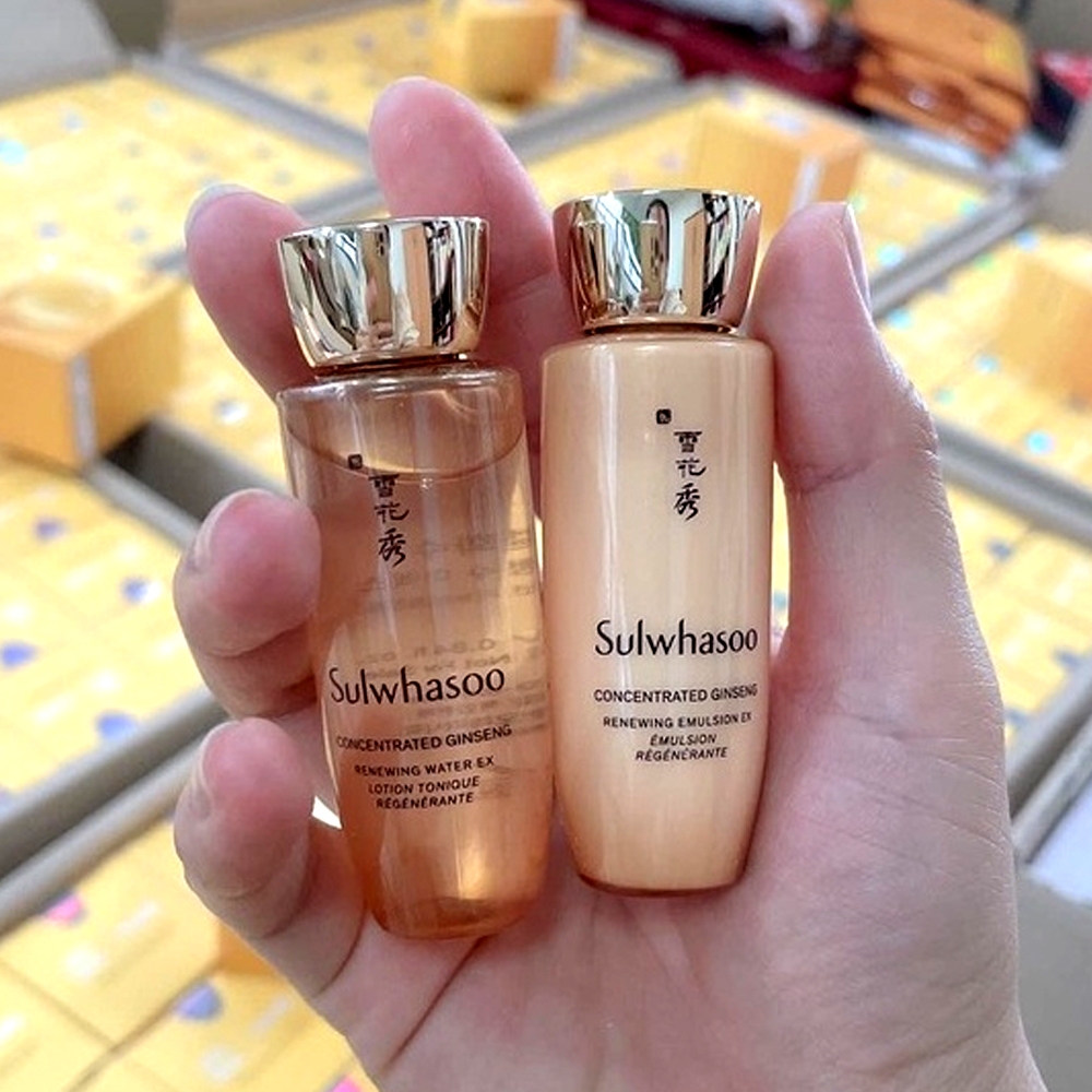 Cặp nước hoa hồng và sữa dưỡng nhân sâm Sulwhasoo Concentrated Gingseng Renewing 25ml