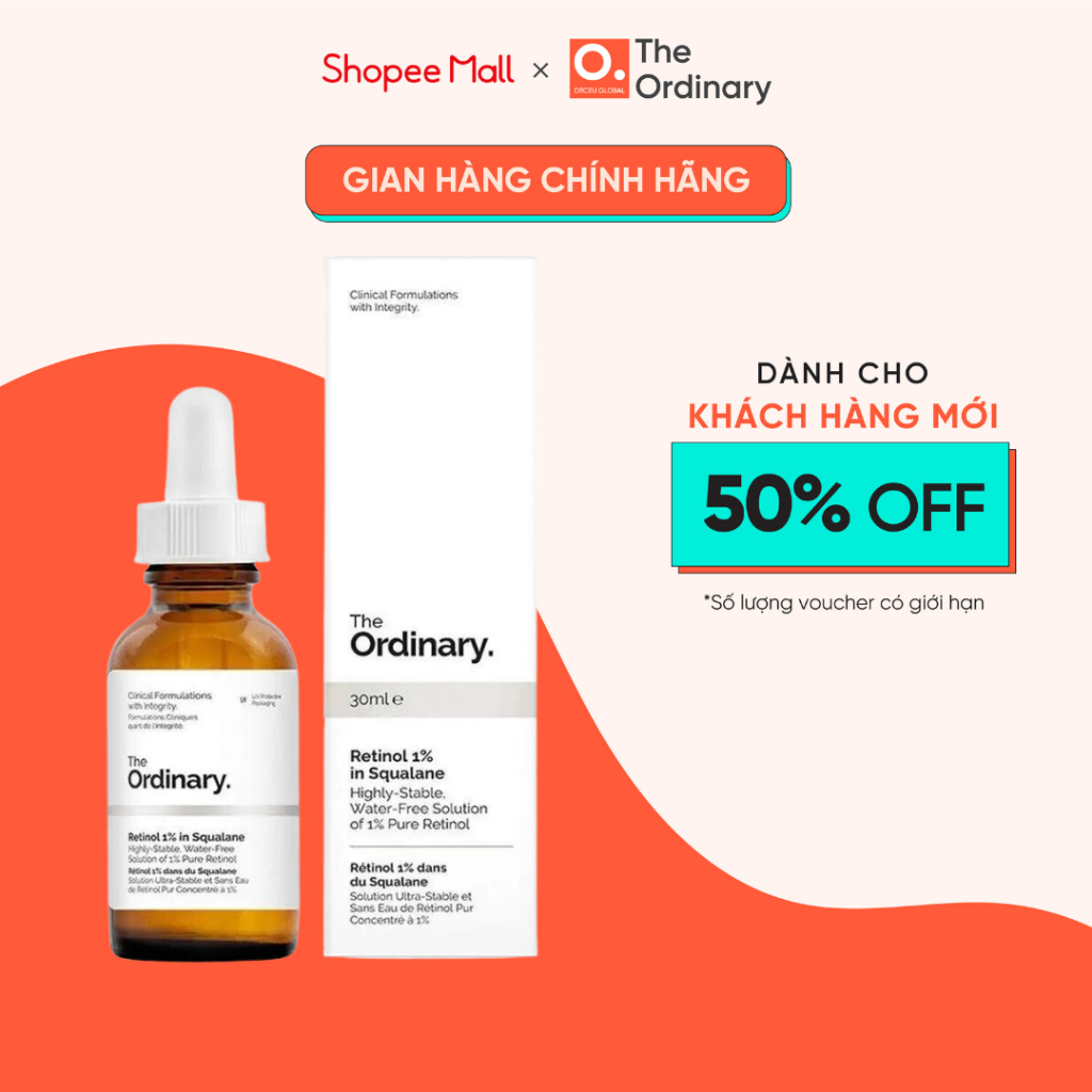 Serum Retinol 1% In Squalane The Ordinary - Chống Lão Hóa Làm Giảm Nếp Nhăn Hiệu Quả 30ml