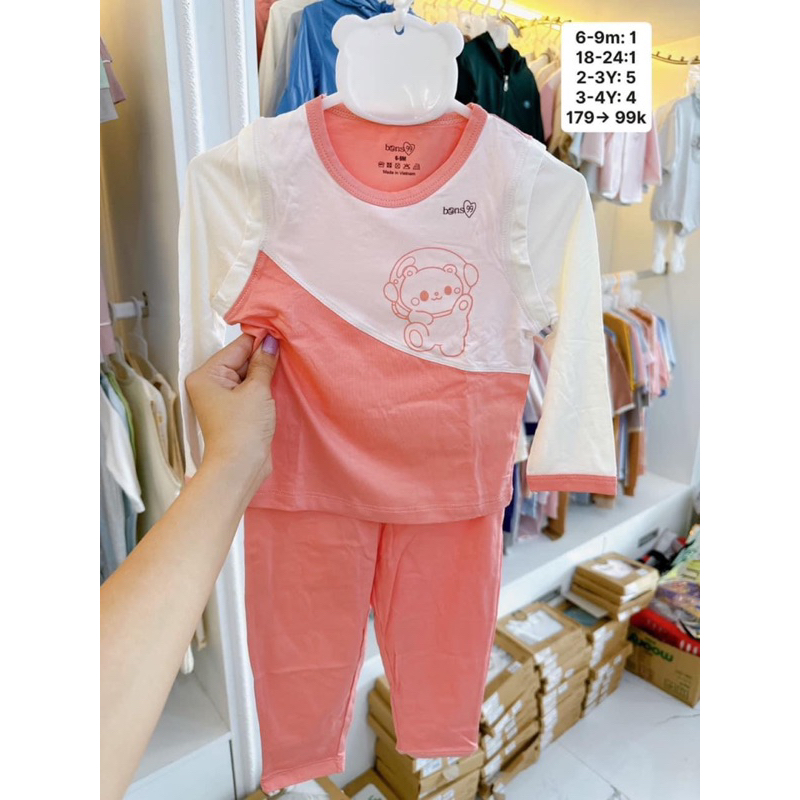 Bons - Bộ dài tay sợi tre hình thú