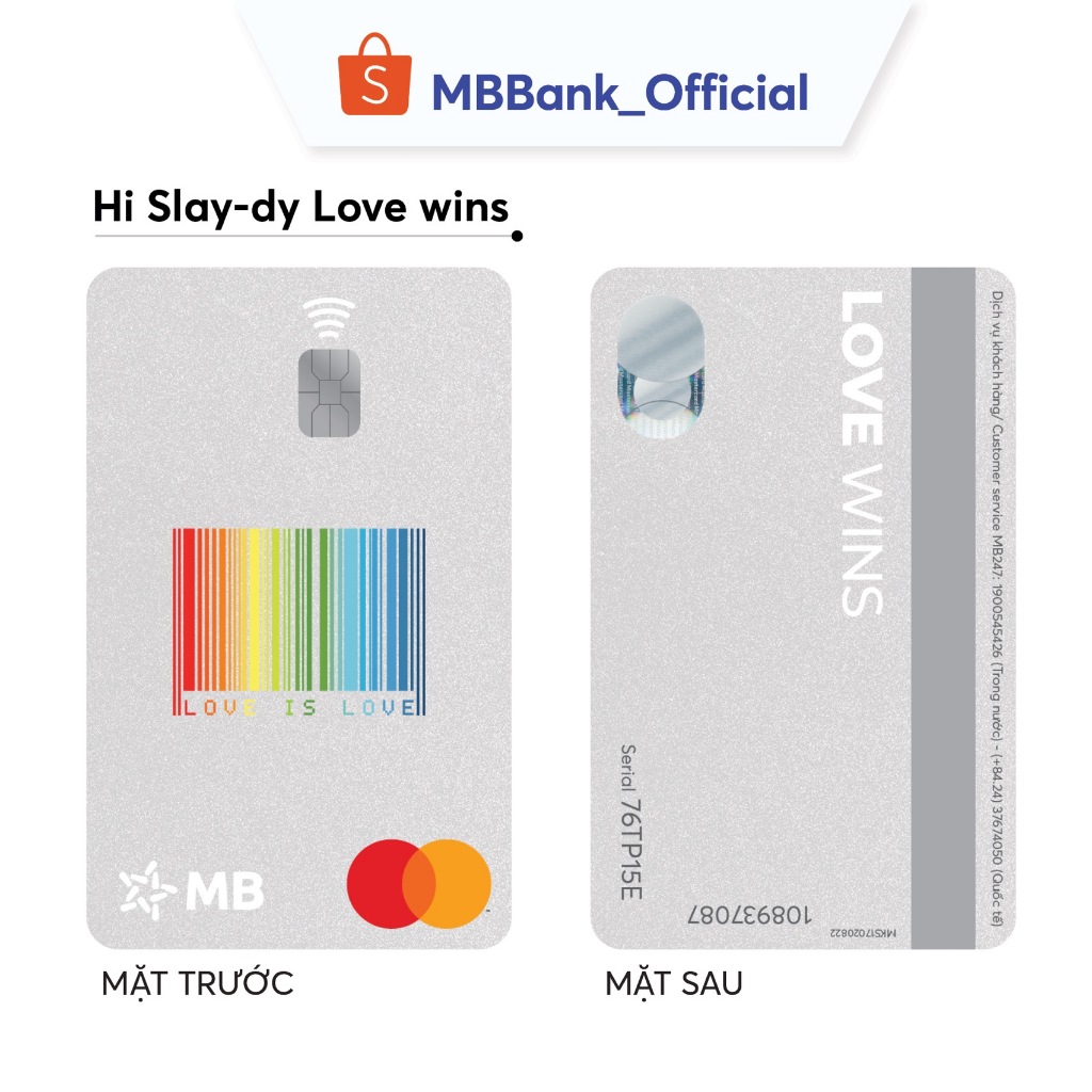 [Evoucher & Dịch vụ] Dịch vụ phát hành thẻ MB Hi Collection - Bộ sưu tập Hi Slay-dy Mastercard (Iconic Item)