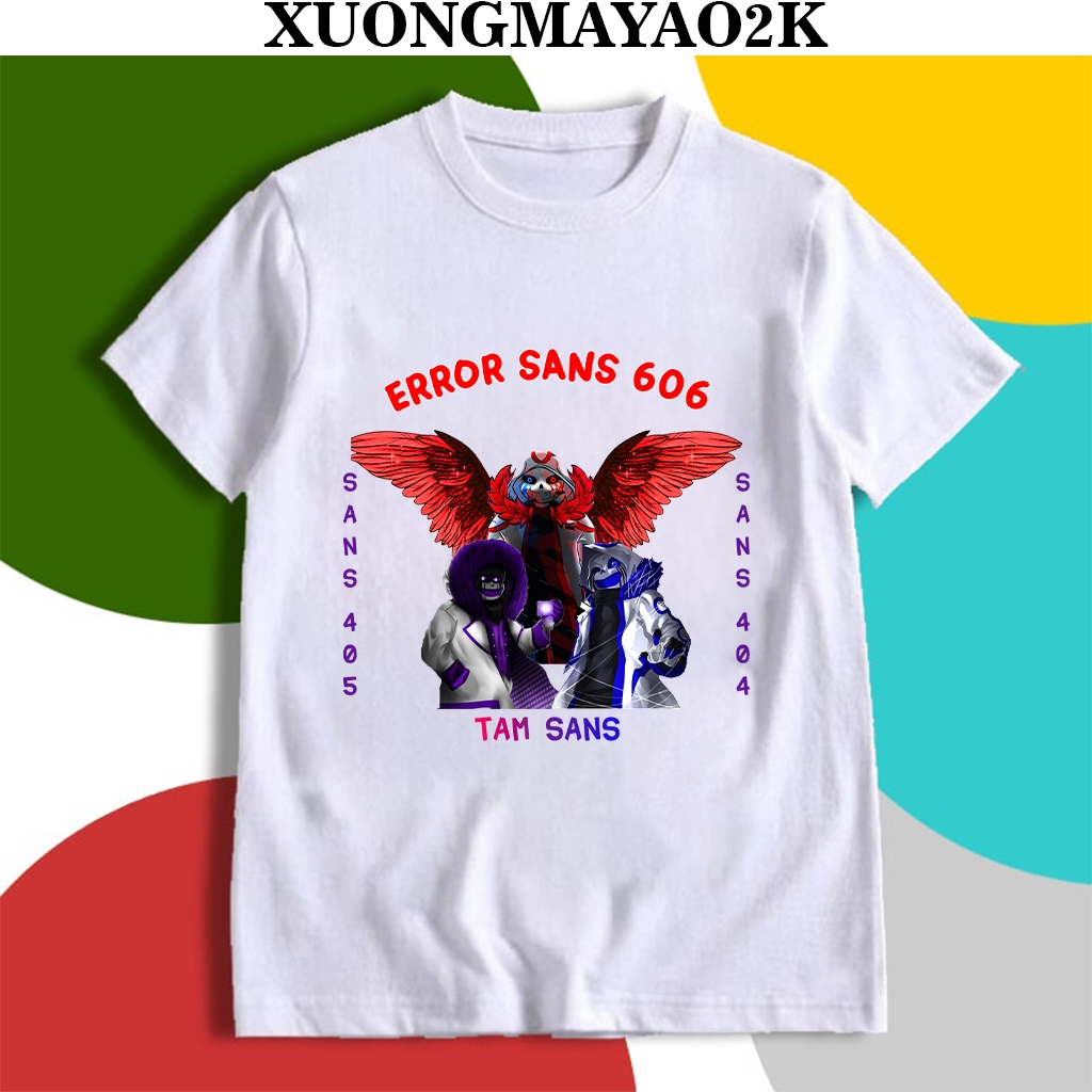 Mẫu áo thun Tam Sans in hình Error Sans 606 Mẫu Mới cực HOT