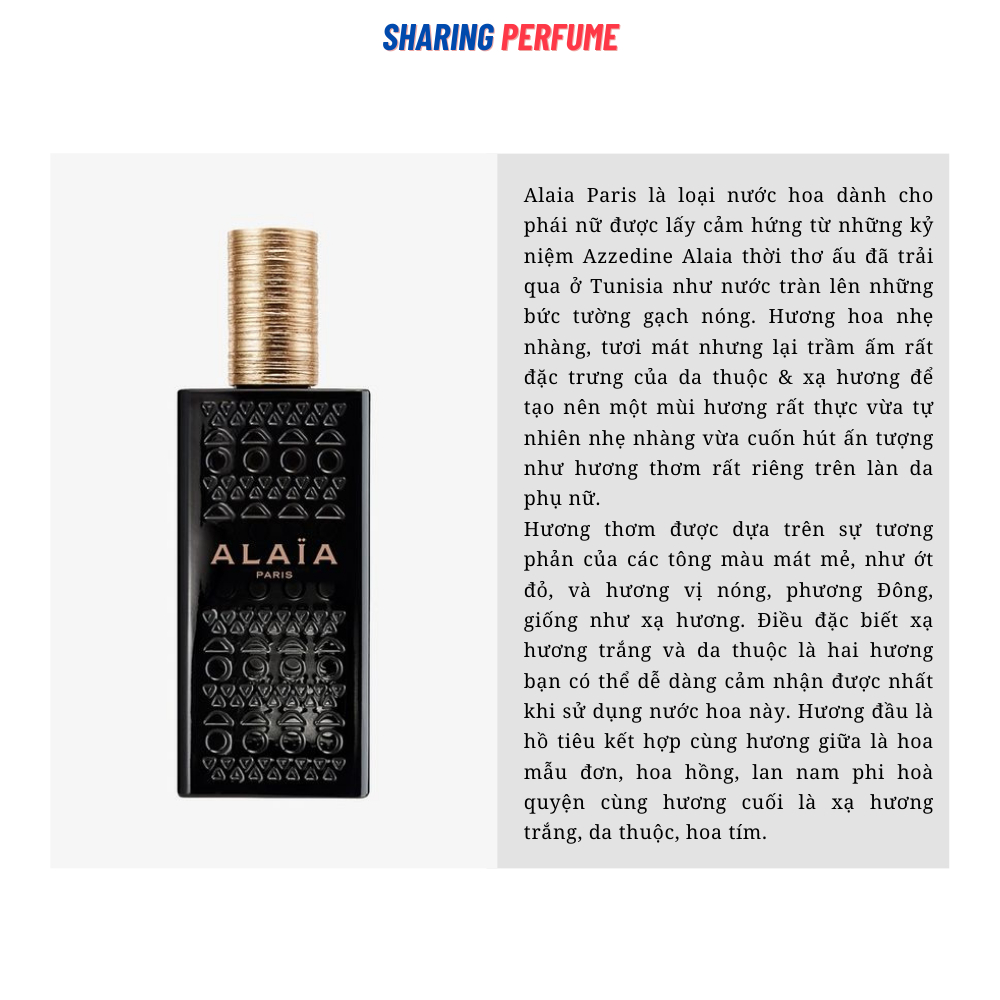 Sharingperfume - nước hoa alaia paris