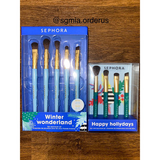 Combo 2 Set 5 cọ Sephora Collection Winter Wonderland + Set 4 cọ Sephora Happy Holidays