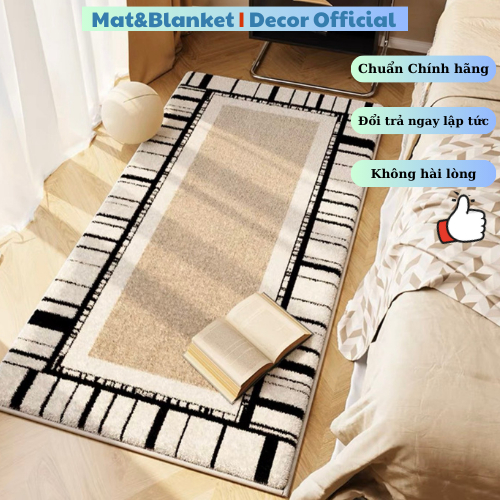 Thảm trang trí Mat&Blanket Deco dành cho phòng ngủ, đế dệt cao cấp 50x120cm