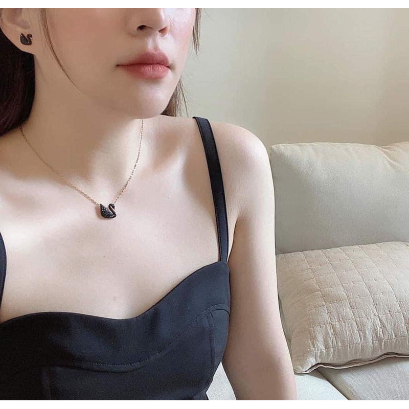 VÒNG CỔ THIÊN NGA ĐEN full box