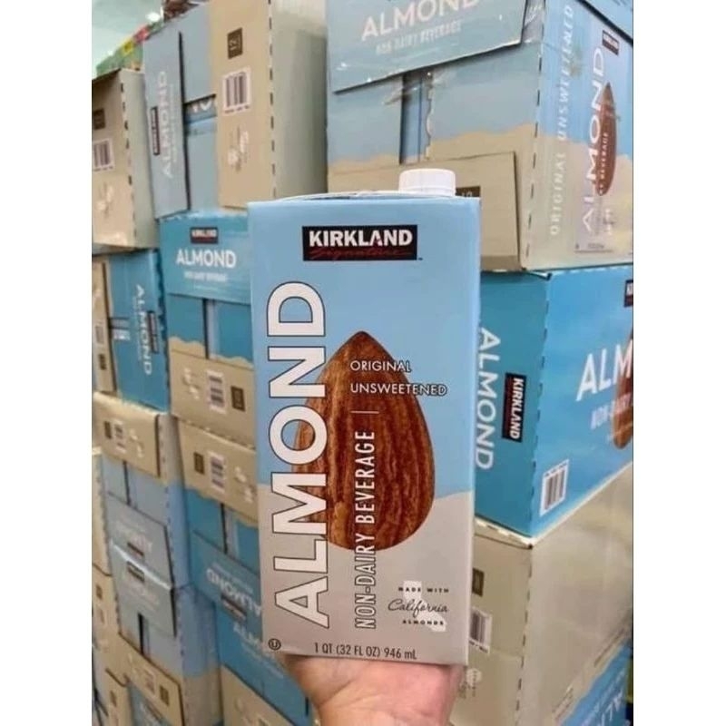 Thùng 12 Hộp Sữa Hạnh Nhân Không Đường Organic Almond Non-Dairy Beverage Original Unsweetened 946ml của Mỹ