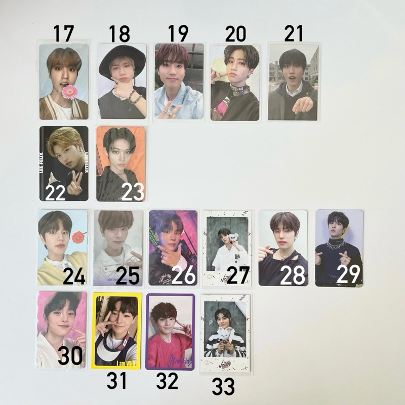 Thẻ ảnh card bo góc pob và album Stray Kids