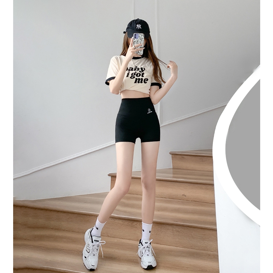 Quần tập gym nữ đùi lưng cao quần tập yoga biker thể thao nữ cạp cao co dãn Q08