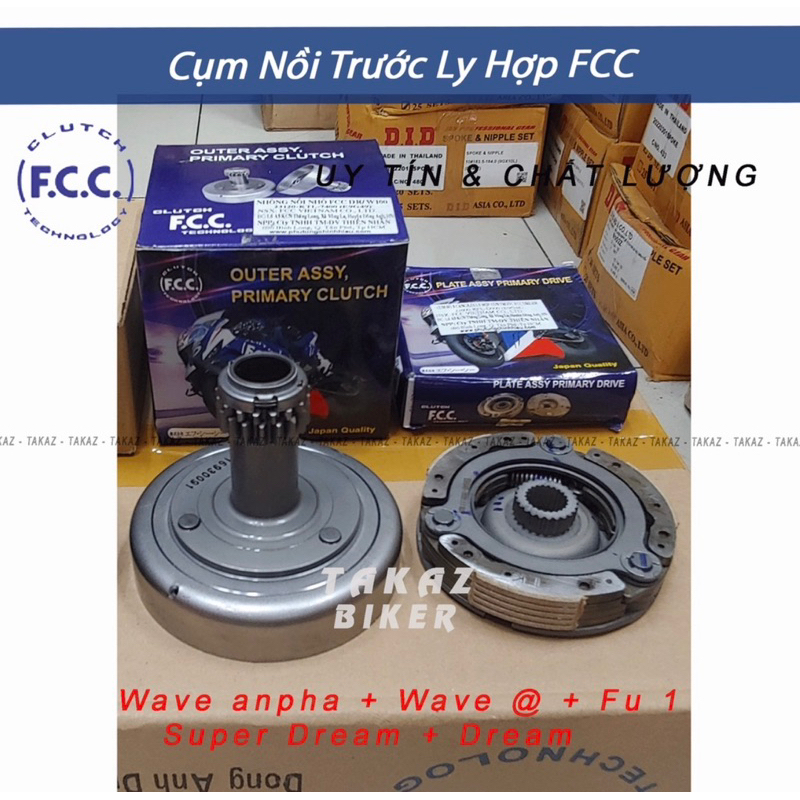 Full Bộ nồi trước và sau Wave anpha 100 Wave @ + Fu 1 Super Dream Dream thái