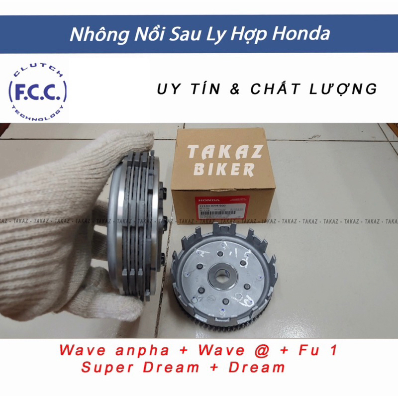 Full Bộ nồi trước và sau Wave anpha 100 Wave @ + Fu 1 Super Dream Dream thái