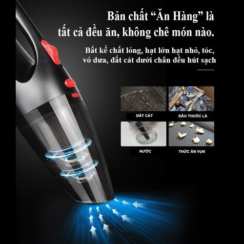 Máy Hút Bụi Cầm Tay - Máy Hút Bụi Mini Cao Cấp Hút Cực Mạnh 120W Dành Cho Gia Đình Và Ô Tô