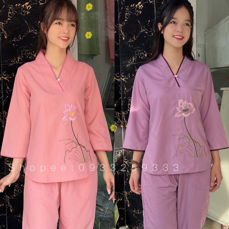 Đồ Lam Đi Chùa# Nút Ngọc Hoa Sen Big Size