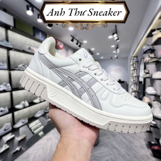 Giày Thể Thao Asics Court Mz, Giày Asic Court Nam Nữ Basic White Cream And Black Full màu-Full box