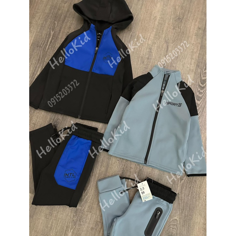 Bộ khoác nỉ ép thể thao cho bé