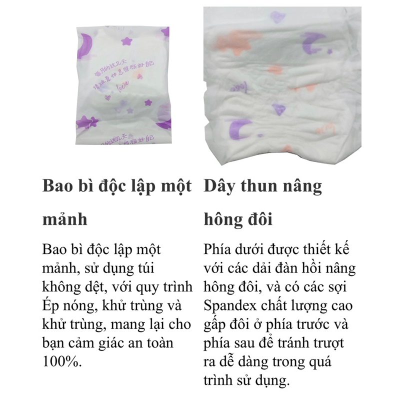 BĂNG VỆ SINH DẠNG QUẦN VEERMOON SIZE S/M/L/XL CHO TỪ 35-80KG GÓI 5 MIẾNG