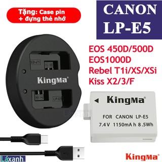Canon lp-e5 | pin và dock sạc canon rebel xs t1 eos 450d 500d 1000d kiss f x2 x3 máy ảnh kingma canon lp e5 lpe5 lp-e5