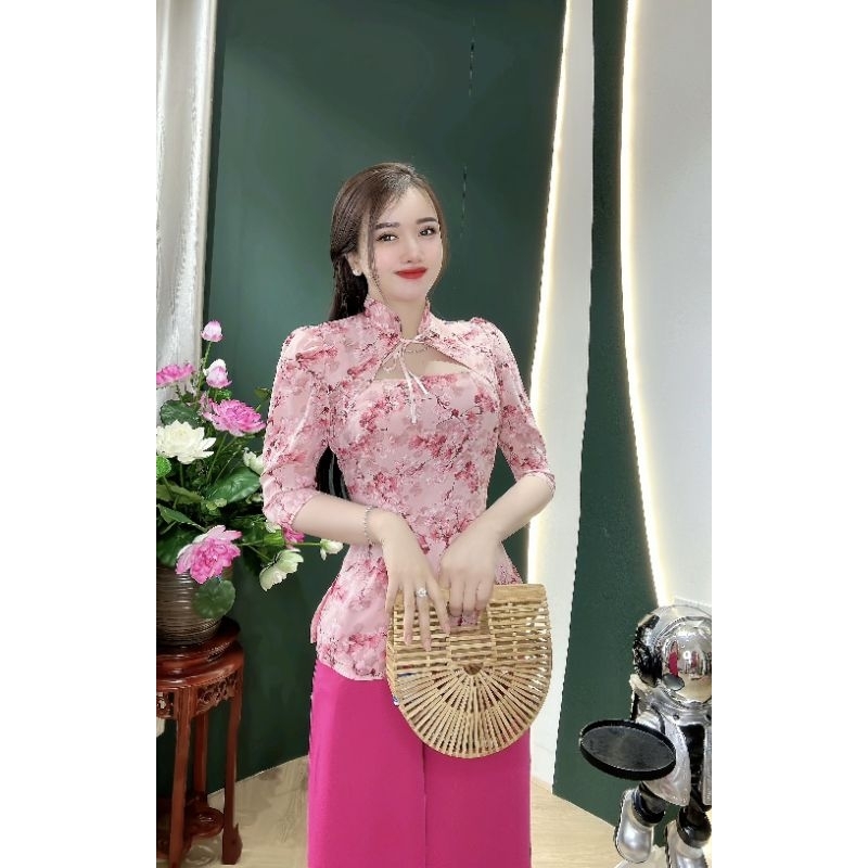 SÉT LỤA HOA SIÊU XINH/ SÉT LAM HOA XINH XINH/BỘ BÀ BA HOA