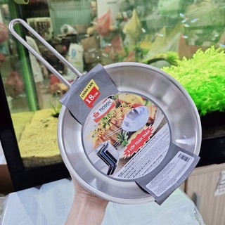  Chảo inox 304 3 lớp đáy từ tay cầm gọng  ticook 