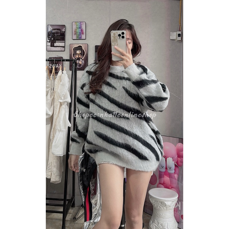 Áo len lông vằn