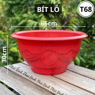 Chậu nhựa t68 bít lỗ đỏ