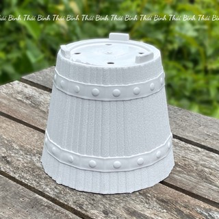 [5 Cái] Chậu Nhựa Thùng Gỗ (17x15)