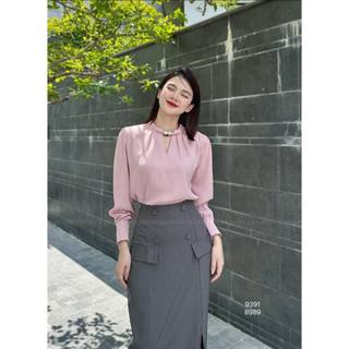 Chân váy bút chì 4 cúc trước