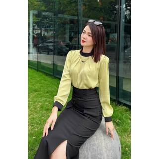 Chân váy bút chì 4 cúc trước