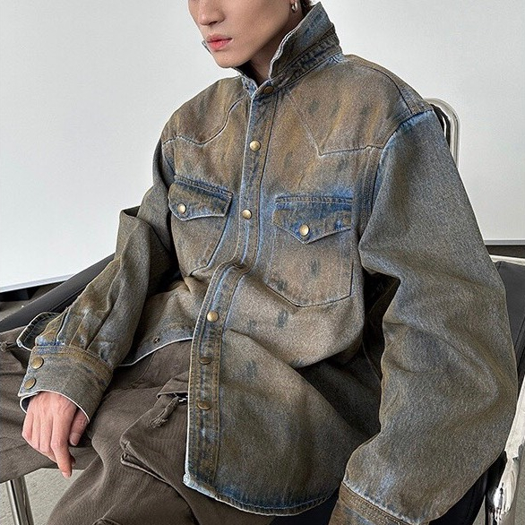 Maximus dirty denim shirt | dsoutfit