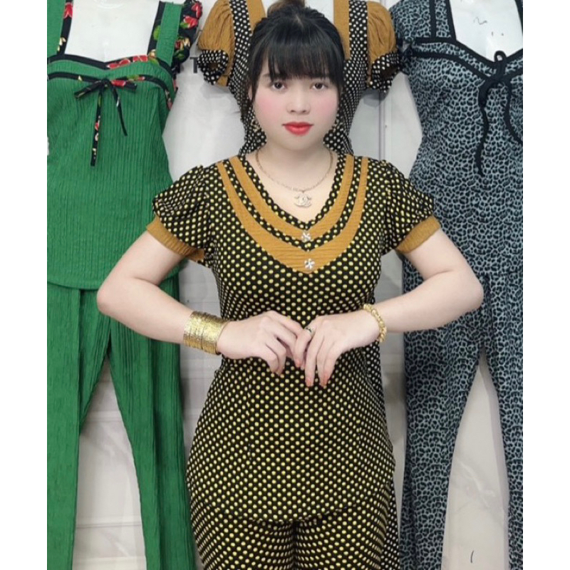 Bộ Thun Mặc Nhà Vải Dầy Co Giãn Tốt