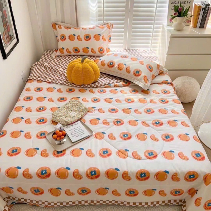 Bộ Chăn Ga Gối Cotton Living Trần Hè Siêu Mát ,Chát Liệu 100% Cotton Có Đủ Kích Thước