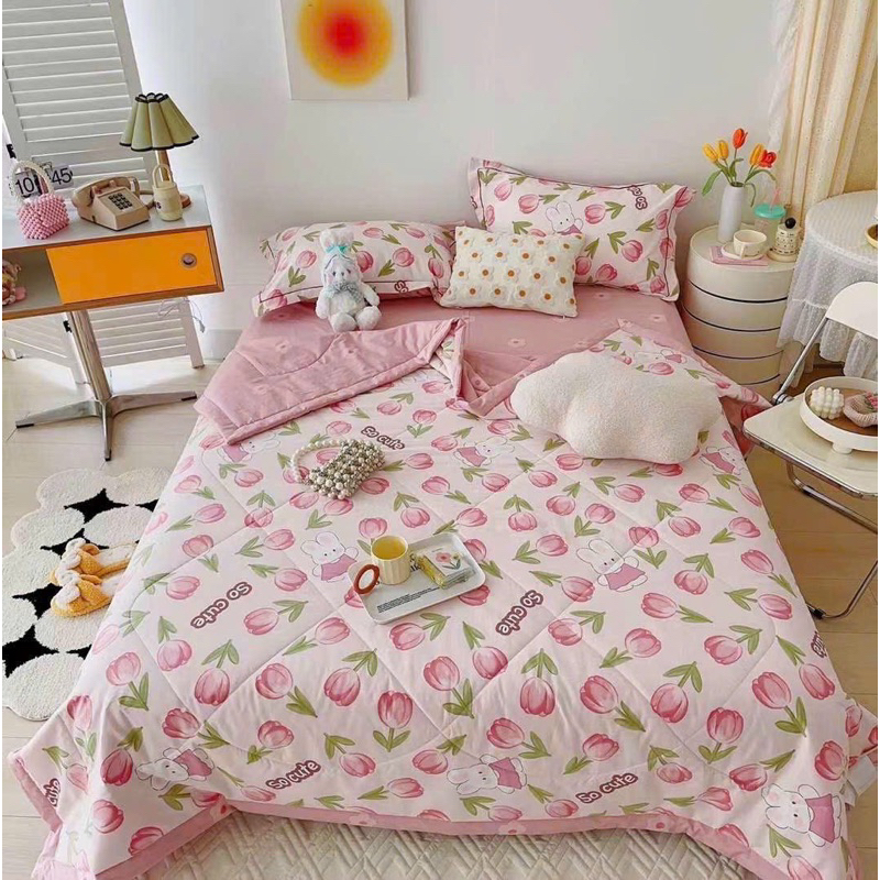 Bộ Chăn Ga Gối Cotton Living Trần Hè Siêu Mát ,Chát Liệu 100% Cotton Có Đủ Kích Thước