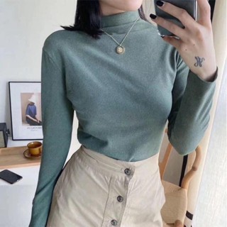 Áo Giữ Nhiệt Nữ Cổ 3 Phân, Áo Thun Body Dài Tay Giữ Cho Bạn Nữ Free Size PK21
