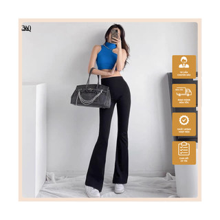 Quần ống loe nữ, quần legging nữ dáng dài ống loe cạp cao tôn dáng Q04