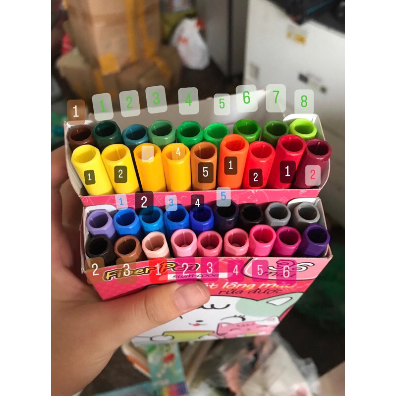 Lẻ 1 chiếc bút lông màu fiberpen