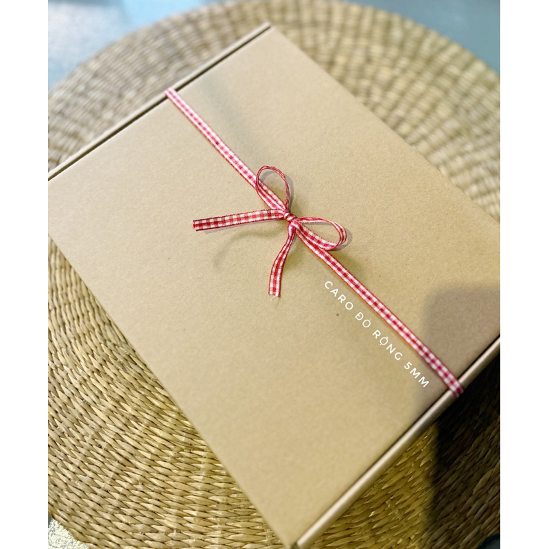 2m ruy băng caro bản rộng 5mm đủ màu