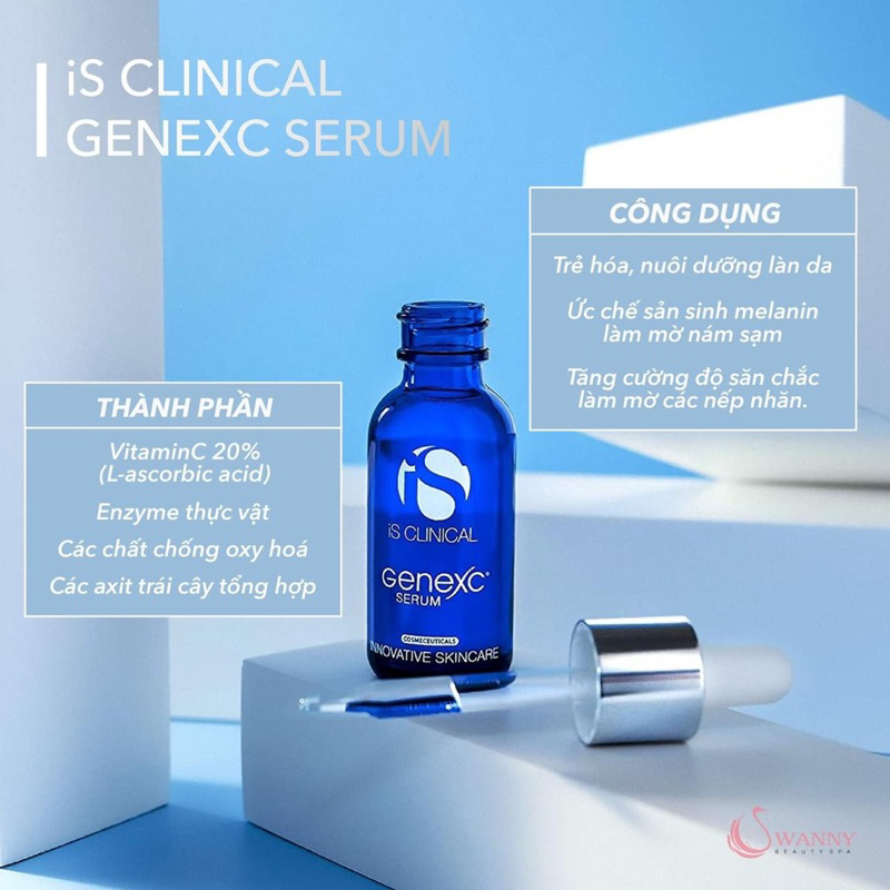 GenexC iS Clinical Serum Trắng Da Vitamin C 20%