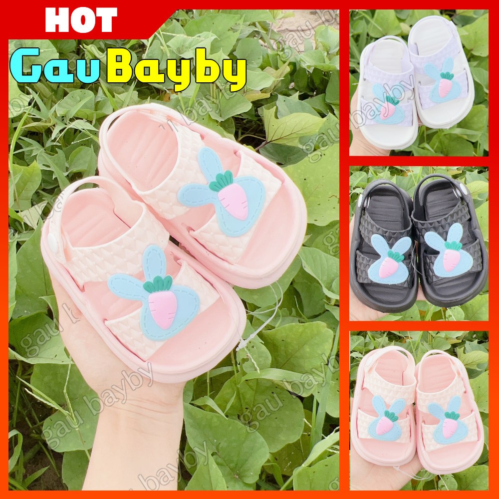 Dép Quai Hậu Thỏ Carot Siêu Nhẹ dành cho Bé Trai- Bé Gái sz18-23