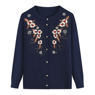 Áo Khoác len cardigan mỏng trung niên nữ cho bà cho mẹ, áo len nữ trung tuổi khoác ngoài