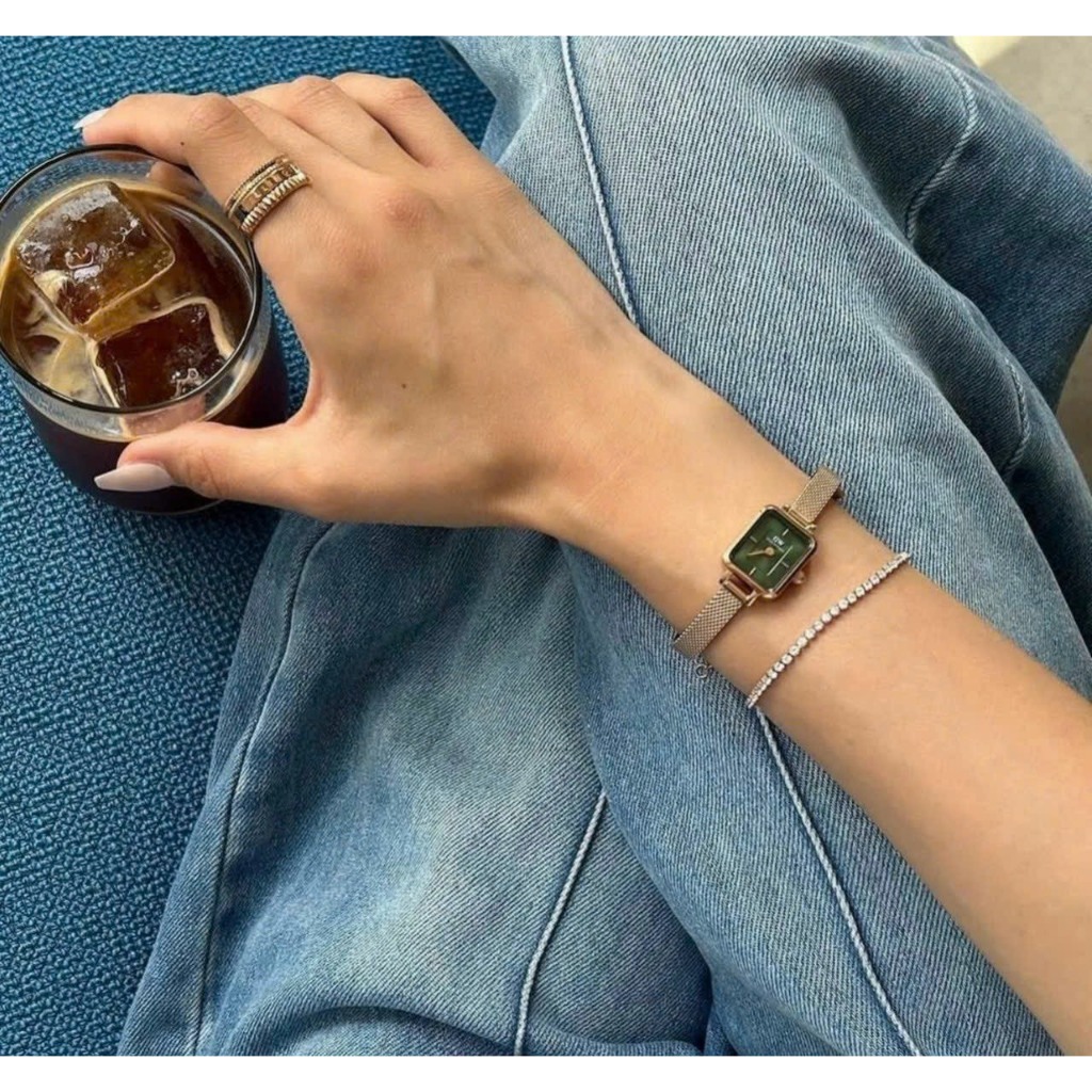 Đồng Hồ Nữ Daniel Wellington Quadro Fullbox size 15,4mm.18,2mm bảo hành 12 tháng